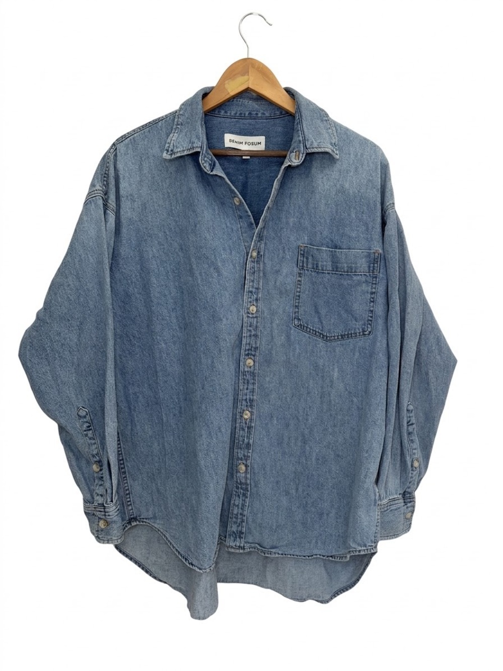 Denim Forum Aritzia The '80s Comfy Denim Shirt Button Down Oversized Large
